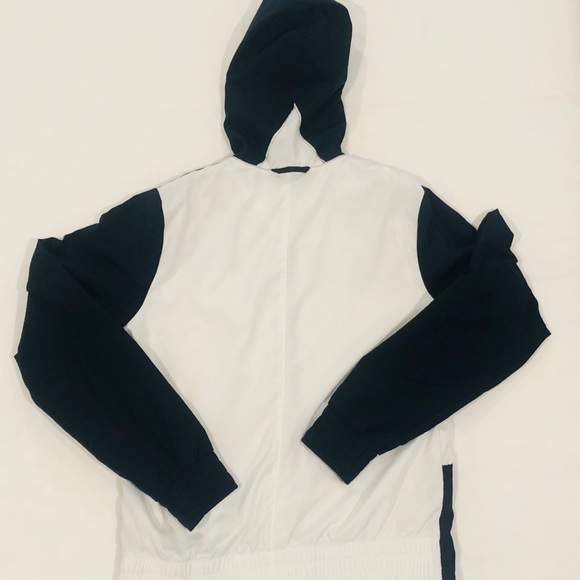 Nike Navy Blue & White Rain Jacket with Hoodie - Picture 2 of 6